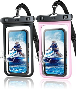 �h���P�[�X 2���Z�b�g ��|�� �r�t�����p 8.5�C���`�ȉ��S�@��Ή� �g�уP�[�X �X�}�z�p IPX8 360°�ی� �h�� �^�b�`�� �� iPhone pro max Samsung galaxy Huawei �����B�e �����C �C���� ���j SPA �L�����v 