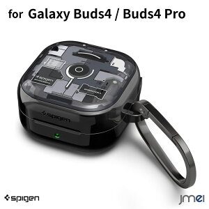 Spigen �M�����N�V�[�o�Y4 �v�� �P�[�X Galaxy Buds4 Pro Buds4 �J�o�[ �E���g�� �n�C�u���b�h �[�� ���� �u���b�N TPU PC �ϏՌ� ���C�����X�[�d LED�m�F ���^���J���r�i �ی�P�[�X �����h�~ �g�їp �|