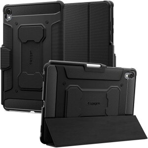 Spigen �M�����N�V�[ �^�u S11 Ultra �P�[�X Galaxy Tab S11 ���M�b�h�A�[�}�[�v�� �J�o�[ �ϏՌ� �ČRMIL�K�i �G�A�N�b�V���� �O�܂� �X�^���h �y�����[ �I�[�g�X���[�v �����^�� �g�їp �ʊw�p ��