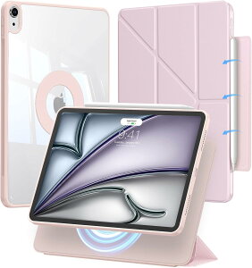 iPad Air 11�C���` �P�[�X M4 M3 M2 �Ή� iPad Air ��5���� ��4���� ���ʑΉ� �}�O�l�b�g���E�� �c���u���Ή� �X�^���h �J�o�[ ������ �����w�ʃP�[�X �y�����[ �I�[�g�X���[�v �ϏՌ� �^�u���b�g�P�[