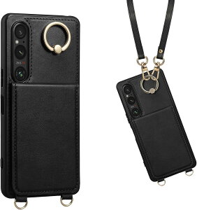 Xperia 1 VII �P�[�X �蒠�^ PU���U�[ ���@�\ ������� SO-51F A501SO �J�o�[ �w�ʃJ�[�h�P�[�X �V�����_�[ �X�g���b�v�t�� �΂ߊ|�� ���|�� ��|�� �}�O�l�b�g�J�� �X�^���h�@�\ ���u�� �ϏՌ� �S��