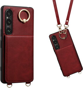 Xperia 1 VII �P�[�X �蒠�^ PU���U�[ ���@�\ ������� SO-51F A501SO �J�o�[ �w�ʃJ�[�h�P�[�X �V�����_�[ �X�g���b�v�t�� �΂ߊ|�� ���|�� ��|�� �}�O�l�b�g�J�� �X�^���h�@�\ ���u�� �ϏՌ� �S��
