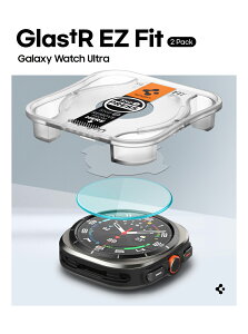 Galaxy Watch Ultra �K���X�t�B���� �\��t���L�b�g�t�� 2���� �ی� EZ Fit Spigen �S�ʕی� �t�B���� �t���J�o�[ 2024 Samsung �M�����N�V�[ �E�H�b�` �E���g�� �K���X�t�B���� Galaxy Watch Ultra �K���X �t�B