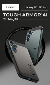 Galaxy S25 Ultra �P�[�X �ϏՌ� �V���s�Q�� �^�t�E�A�[�}�[�iAI�j�E�}�O�t�B�b�g Galaxy S25 �P�[�X �Ռ��z�� MagSafe�Ή� �}�O�l�b�g���� �X�^���h�t�� �}�b�g �ČRMIL�K�i�擾 �X�}�z�P�[�X �������