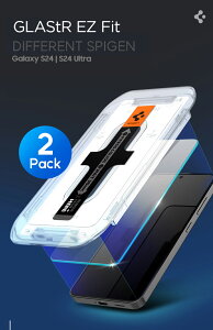 Galaxy S24 ガラス Galaxy S24 Ultra ガラスフィルム 液晶保護 2枚セット 耐衝撃 GLAS tR EZ Fit シュピゲン 画面保護 全面保護 液晶保護 傷つけ防止 スマートフォン 指紋登録対応 取付ツール付き 落下防