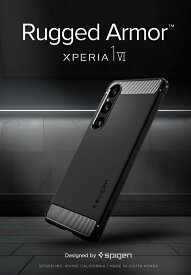 Xperia 1 VI ケース TPU 耐衝撃 米軍MIL規格取得 シュピゲン ラギッド・アーマー Xperia1VI カバー ストラップホール カメラ保護 フィット感 Sony エクスペリア 1 マーク6 ケース SO-51E 傷つけ防止 ソニー スマホケース スマホカバー