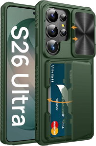 Galaxy S26 Ultra �P�[�X ��� Galaxy S26 �P�[�X �w�� �J�[�h���[ RFID�u���b�L���O �J�����ی�J�o�[ ����~�� �蒠�^ �M�����N�V�[S26 �P�[�X �ČRMIL�K�i �����ی� 3-5�� �J�[�h���� �ϏՌ� �S�ʕی� 