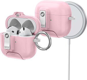�G�A�[�|�b�Y 4 �S�ʕی� �P�[�X �X�g���b�v�z�[�� �����h�~ AirPods4 �v�� �P�[�X �}�O�l�b�g���W MagSafe�[�d ���[�P�[�X ��4���� �P�[�X with �X�^���h �G�A�[�|�b�Y4 �ϏՌ� �o�����^�C���f�[ 
