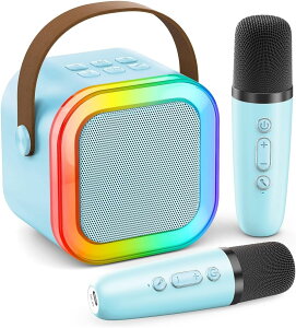 �J���I�P �ƒ�p ���C�����X�}�C�N Bluetooth5.3 �J���I�P�Z�b�g �X�s�[�J�[ ���C�����X �}�C�N2�{ RGB LED���C�g �G�R�[�@�\ �f���G�b�g ���^ �y�� �|�[�^�u�� ������ �剹�� Android iPhone �Ή� USB TF