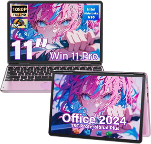 2in1 �m�[�g�p�\�R�� 10.95�C���` �^�b�`�p�l�� 360�x��] Windows11 Pro Office2024���� �����ݒ�s�v N95 4�R�A 16GB������ 512GB SSD �y�� ��F�� �o�b�N���C�g�t �L�[�{�[�h �s���N ���킢���m�[�gPC ���^