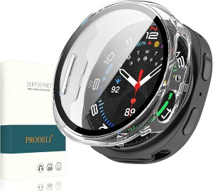 Galaxy Watch 9 8 44mm �K���X�t�B���� ��̌^ �P�[�X �J�o�[ �S�ʕی� �ϏՌ� �w��h�~ �y�� �����K���X ��ʕی� �[�d�Ή� �M�����N�V�[�E�H�b�`9 8 44mm �Ή� ��̌^PC�ی� �N���A �W���M���O �W�� 