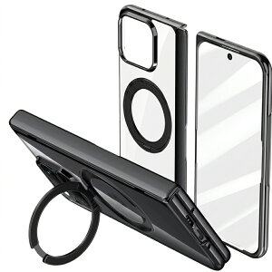 �O�[�O�� �s�N�Z��11 �v�� �t�H�[���h �J�o�[ �P�[�X Pixel 11 Pro Fold �����K���X�t�B������̌^ MagSafe�Ή� �t���J�o�[ �N���A �ϏՌ� 360°��]�X�^���h �q���W�ی� �}�O�l�b�g�[�d ���C�����X�[