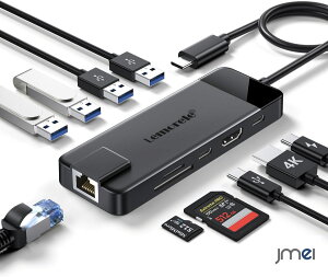 �h�b�L���O�X�e�[�V���� USB-C�n�u 10-in-1 USB Type-C �ϊ��A�_�v�^ MacBookPro MacBookAir iPadPro SurfacePro GalaxyBook Chromebook �Ή� HDMI PD�[�d SD�J�[�h TF�J�[�h USB3.0 �����]�� �L��LAN �I�[�f�B�I �o�� �R���p