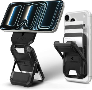 MagSafe�Ή��J�[�h�P�[�X �V���s�Q�� �^�t�E�A�[�}�[�E�v���E�}�O�t�B�b�g RFID�u���b�L���O 5���J�[�h���[ �L�b�N�X�^���h�t�� �J�[�h�z���_�[ �}�O�l�b�g iPhone 17 Pro iPhone Air 16 15 14 13 12 mini Pl