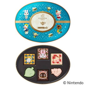 バレンタインチョコ 2026 ゴディバ meets どうぶつの森 アソートメント Blue 6粒入 チョコレート 冬ギフト 詰め合わせ 東京 お土産 お歳暮 お返し 誕生日 プレゼント お取り寄せ スイーツ バレンタインデー ホワイトデー お菓子