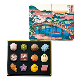 バレンタイン チョコ 2026 甘味画廊 ゴンチャロフ 『D 葛飾北斎/勝景雪月花・山城 嵐山の花』和菓子ショコラ 詰め合わせ 義理 本命 和風 お菓子 ギフト スイーツ 60代 70代 80代 年配 上司 父親 和モダン