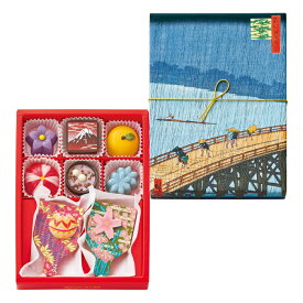 バレンタイン チョコ 2026 甘味画廊 ゴンチャロフ 『F 歌川広重/名所江戸百景・大はしあたけの夕立』和菓子ショコラ 詰め合わせ 義理 本命 和風 お菓子 ギフト スイーツ 60代 70代 80代 年配 上司 父親 和モダン