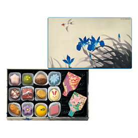 バレンタイン チョコ 2026 甘味画廊 ゴンチャロフ 『H 荒木十畝/杜若飛燕』和菓子ショコラ 詰め合わせ 義理 本命 和風 お菓子 ギフト スイーツ 60代 70代 80代 年配 上司 父親 和モダン