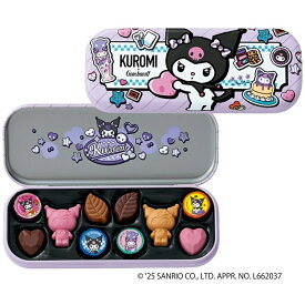バレンタイン チョコ 2026 クロミ チョコ ゴンチャロフ 缶 サンリオキャラクターズ×ゴンチャロフ クロミ ペンケース缶 42g（10個入）自分用 チョコ サンリオ ご褒美 コラボ 2026 チョコ 限定品