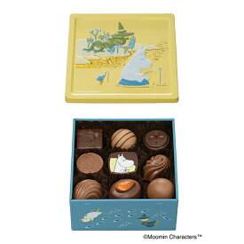 バレンタイン チョコ 2026 メリーチョコレート ムーミン 缶 「ムーミン×メリーチョコレート 」ムーミンとスナフキンの川辺のひととき（ナッツ＆コーヒーチョコレート）自分へのご褒美 チョコ 子供向け チョコ バレンタイン 2026 キャラクター ムーミン