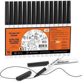 【送料無料】ホワイトボードマーカー 15本セット 0.7mm 黒インク 消せるマーカーペン 極細ペン 大容量 ホワイトボード用 ガラス/プラスチック/LED看板に書ける オフィス 作業現場 家庭 学校用