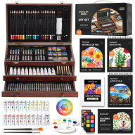 【送料無料】Shuttle Art お絵描きセット 202点 アートセット 画材セット 色鉛筆 アクリル絵の具 クレヨ…