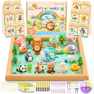 【夏休み応援★20%OFFクーポン】Shuttle Art 粘土セット ケーキ屋 レストラン 動物園 33~55点セット 子供…