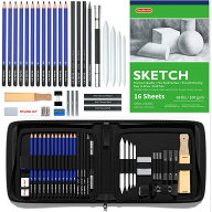 【送料無料】スケッチ鉛筆 デッサンツール 37~52点セット 子供や大人も適用な絵具 ポップアップ式 ポータ…