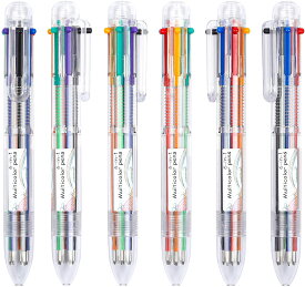 【送料無料】多色ボールペン 多機能ペン 6色 23本セット 0.7mm ノック式 マーキング メモ取り 色分け用 手帳用 かわいい 業務用 学生 家庭 オフィス 学校 プレゼント 景品 超徳用 まとめ買い