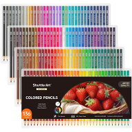 【送料無料】Shuttle Art 色鉛筆 136~180色セット 油性色鉛筆 カラーペンセット 大人の塗り絵 メタリック…
