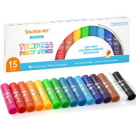 【楽天5冠達成!!! 】Shuttle Art テンペラクレヨン 15色~20色セット 水で落とせる テンペラペイントステ…