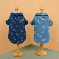 【よりどり2着で200円OFF/よりどり3着で300円OFF】犬服 ドッグウェア シャツ デニム デニムシャツ ボタン…