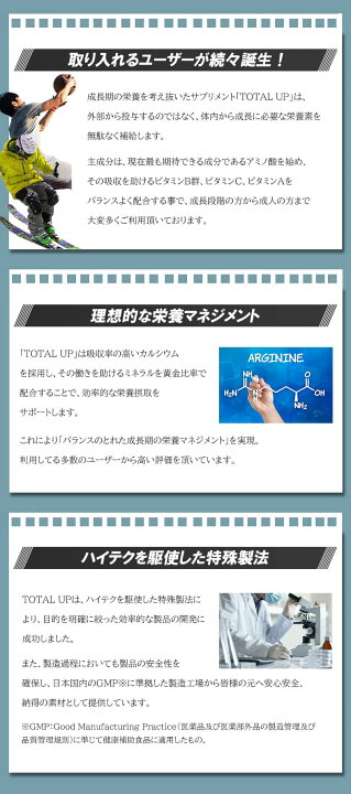 楽天市場】【成長サポート】トータルアップ 3袋セット / 約90日分(240 