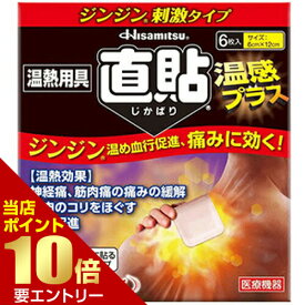 ＼店内全品ポイント10倍／※要エントリー久光製薬 温熱用具 直貼 温感プラス Sサイズ 6枚