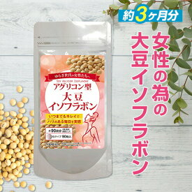 アグリコン型 大豆イソフラボン 90粒[メール便対応商品]ガセリ菌 エクオール 大豆イソフラボン 女性サプリ 女性の悩み サプリメント 大容量 お徳用 健康 美容 RoyalBS 日本製