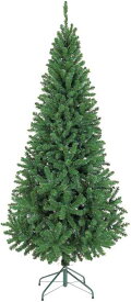【クリスマス・ヌードツリー・装飾】210cmスリムツリー(枝が幹に巻きつけられており、手で直接広げるタイプ)