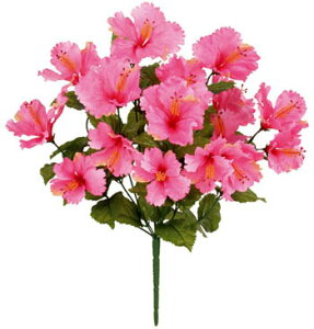 【造花 ・夏の造花 ・ハイビスカス】トロピカルハイビスカスブッシュ・ピンク