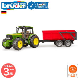 【ブルーダー公式ショップ】 ブルーダー bruder JD 6920トラクター＆Tippingトレーラー（RED）bruder-02057 | ジョンディア JOHNDEERE 農業 働く車のおもちゃ ミニカー プレゼント 誕生日 クリスマス