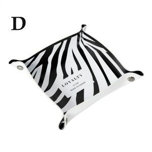 レザートレイ 小物入れ インテリア 雑貨 マルチトレー 革小物 アクセサリー収納 マルチトレー 正方形 春 新生活 13cm 千鳥柄 大理石柄 ゼブラ柄 市松模様 ブラック ゴールド 金 JOCOSA 9015 送料