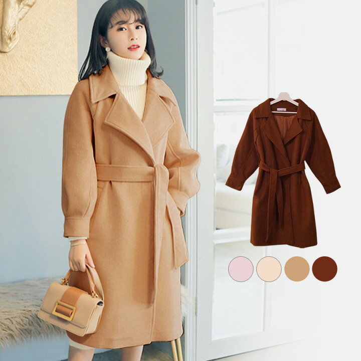 楽天市場】コート レディース 秋 冬 長袖 ロングコート ポケット  