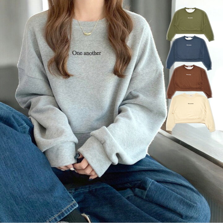 ショート 丈 トレーナーレディース ショッピングゴー shoppinggo トレーナー レディース スウェット Tシャツ クールネック ショート丈 長袖 プルオーバー コットン スウェットシャツ パーカー トップス オレンジピンク -靴 ファッション通販 自宅で試着 気軽に返品