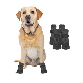 【楽天スーパーSALE】犬 靴下 滑り止め 犬の靴下 犬 足舐め防止 脱げない 4足セット マジックテープ 付き 傷 舐め防止 屋内 ペット 犬用 ドッグ ソックス 怪我 防止 老犬 シニア 靴下がスルッと脱げにくい 小中大型犬 屋内屋外用