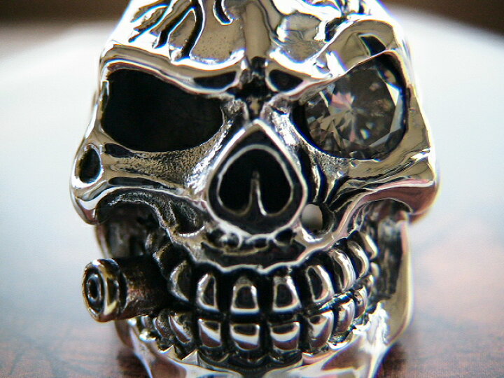 楽天市場】シルバー925製 リング スカル ギャングスター 髑髏 ガイコツ  