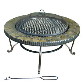 【4／20時～買い物マラソン★5倍p】 バーベキューコンロ オシャレ 大型 焚き火台 庭bbqコンロ ファイヤーピット 火鉢 焚き火 バーベキューグリル 炊き火台 蓋付き 家庭用 キャンプ場 bbq 大人数 アンティーク調