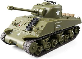 HJKLMM 戦車 ラジコン2.4GhzリモコンアメリカのシャーマンM4A3 /パーシングM26中戦車1/30スケールモデル、シミュレーションサウンド/アクション、赤外線バトル (M4A3)