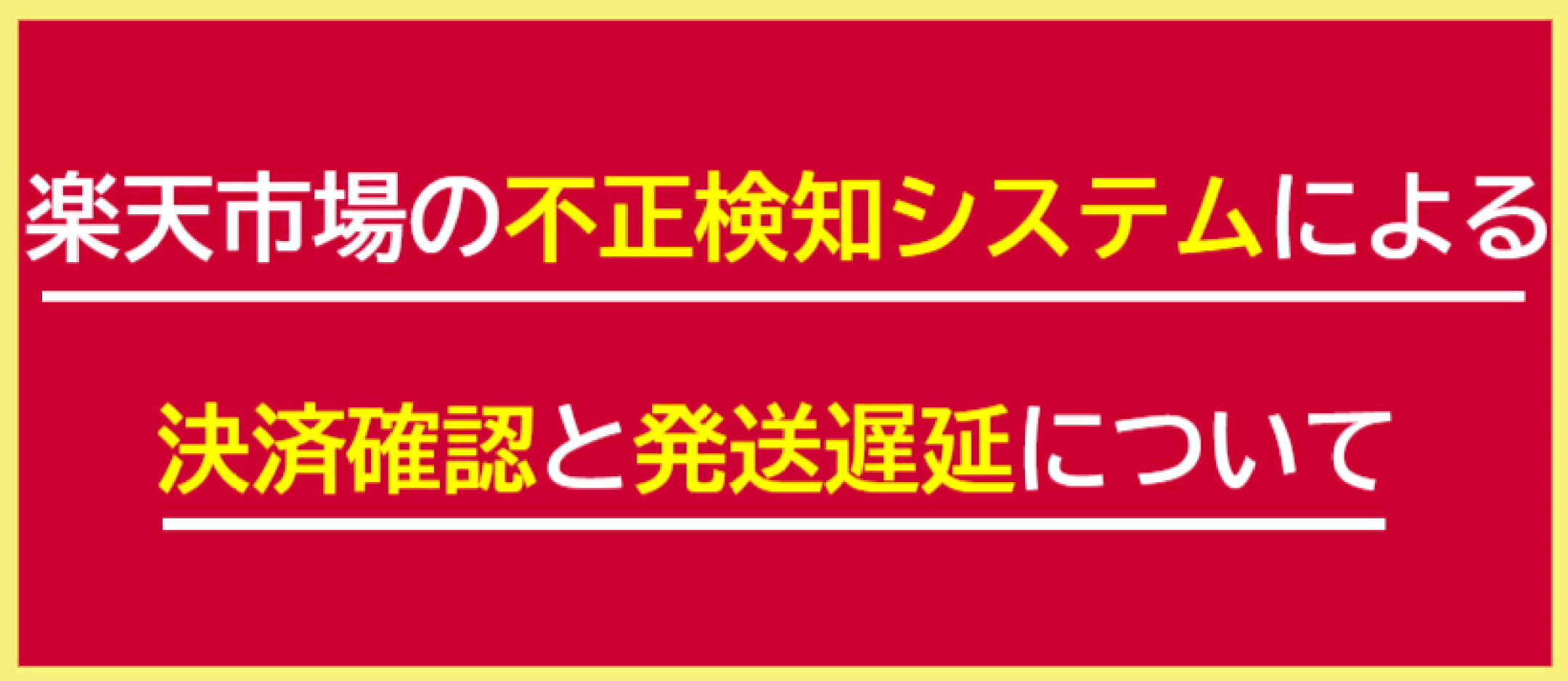 不正検知システムによる決済確認と発送遅延について