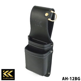 FUJIYA フジ矢 圧着2段ホルダー LIGHT PU LEATHER SERIES 黒金 KUROKIN AH-12BG