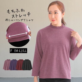 【週末セール★9時開始4時間限定20％OFFクーポン】母の日 プレゼント シニアファッションシニアファッション レディース トップス tシャツ 母の日 プレゼント 暖かい 軽い レディース 銀の鈴 秋冬 おばあちゃん 服 婦人服 秋冬 襟シャーリング 無地ニット 敬老の日