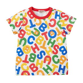 ホットビスケッツ（HOT BISCUITS）　ロゴ総柄プリント半袖Tシャツ（80～120cm）