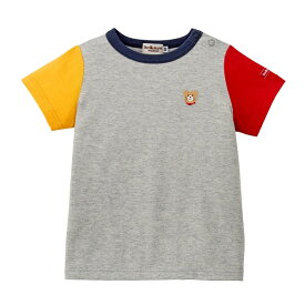 【夏物アウトレットセール】ホットビスケッツ（HOT BISCUITS）　ポイント刺繍入り半袖Tシャツ（70〜120cm）